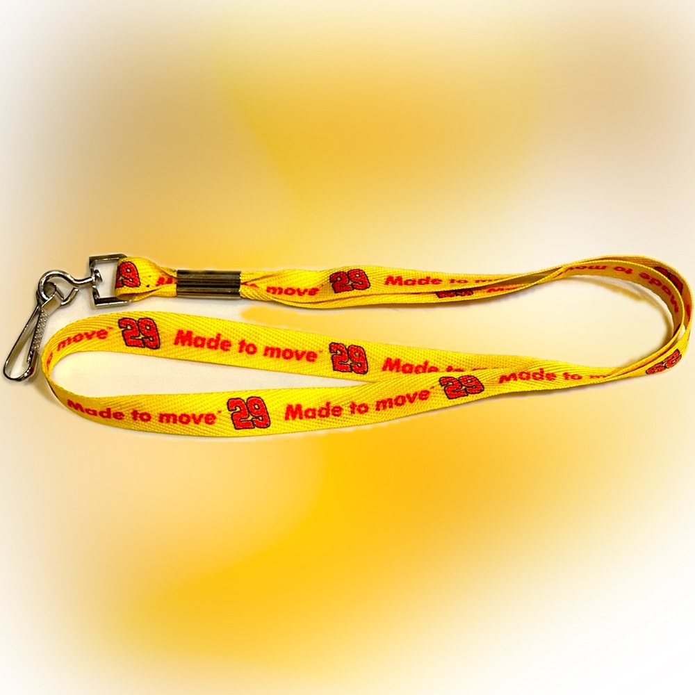 RARE #29 NASCAR MADE TO MOVE LANYARD SHELL PENNZOIL KEVIN HARVICK EMPLOYEE GIFT
